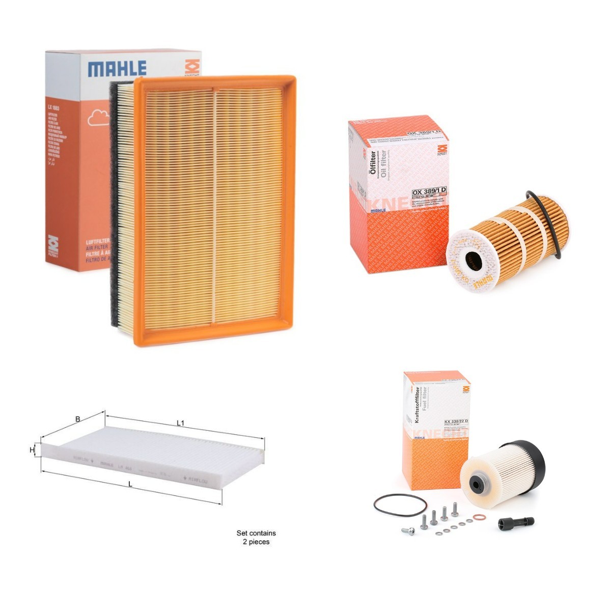 MAHLE Filter kit MHL4055N0095 MAHLE MHL4055N0095 genuine Renault Master 3 Van service kit price