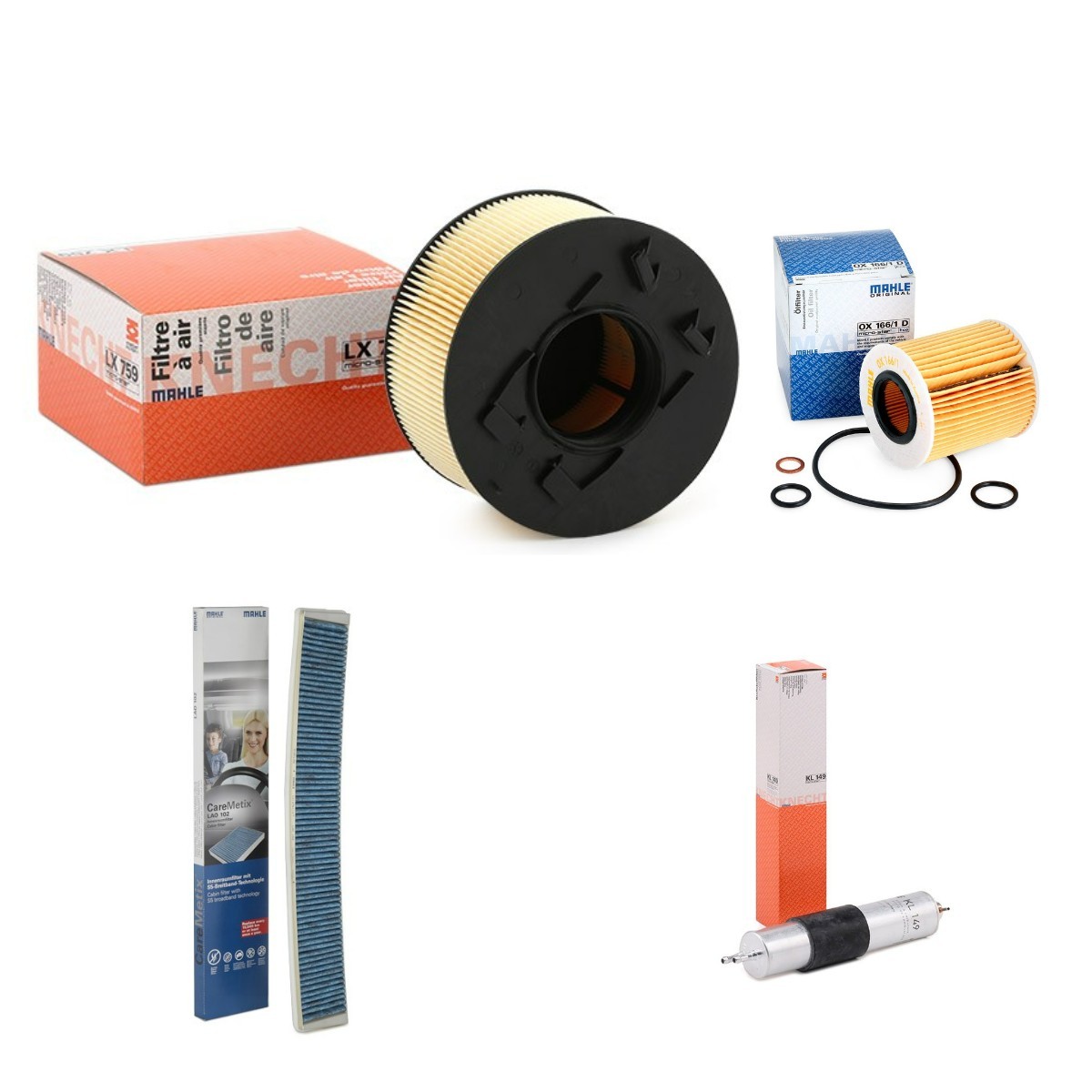 MAHLE Filter kit MHL4055N0096 OPEL ASTRA MAHLE service kit MHL4055N0096