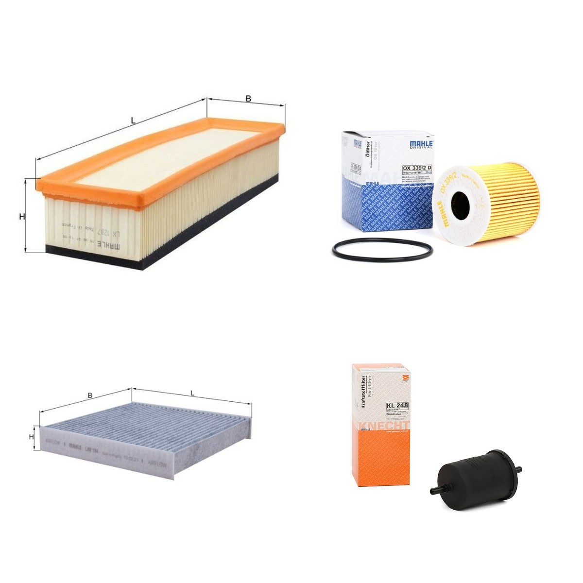 MAHLE Σετ φίλτρων MHL4055N0097 MHL4055N0097 Σετ φίλτρων MAHLE MERCEDES-BENZ GLA