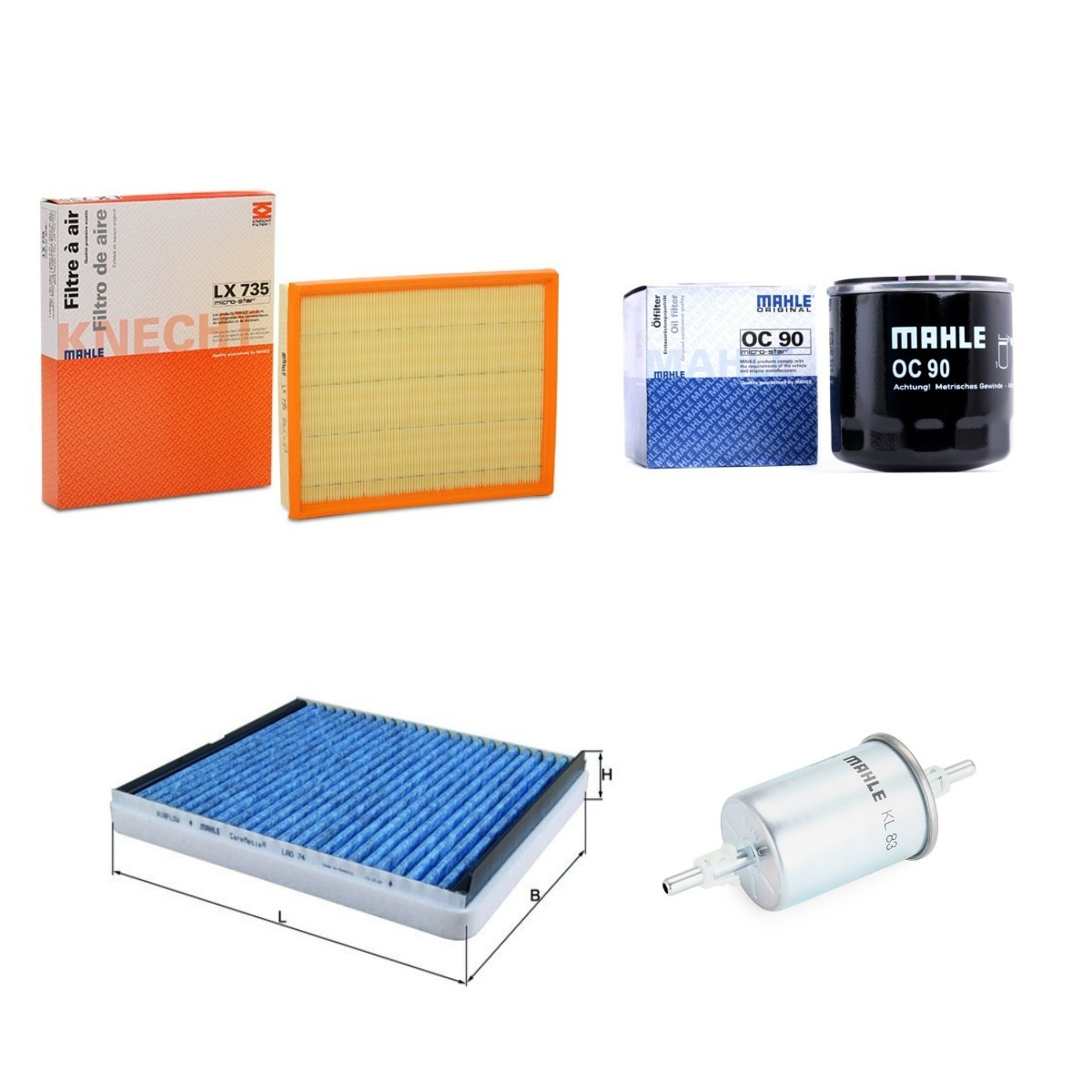 MAHLE Filter kit MHL4055N0098 Opel ASTRA MAHLE service kit MHL4055N0098