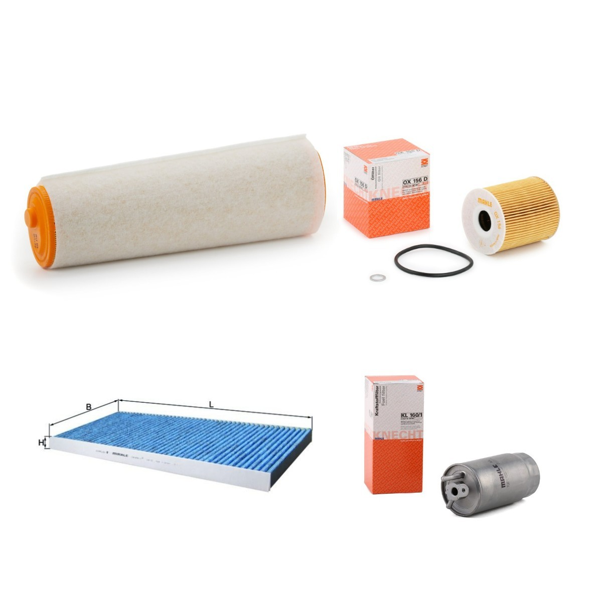 MAHLE Kit de filtros MHL4055N0099 Elemento de filtro NISSAN MAHLE MHL4055N0099