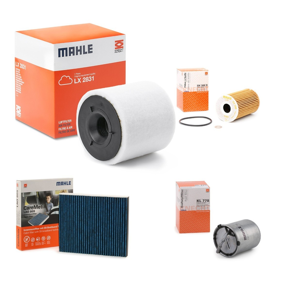 MAHLE Kit de filtres MHL4055N0102 MHL4055N0102 Kit de filtres AUDI TT MAHLE
