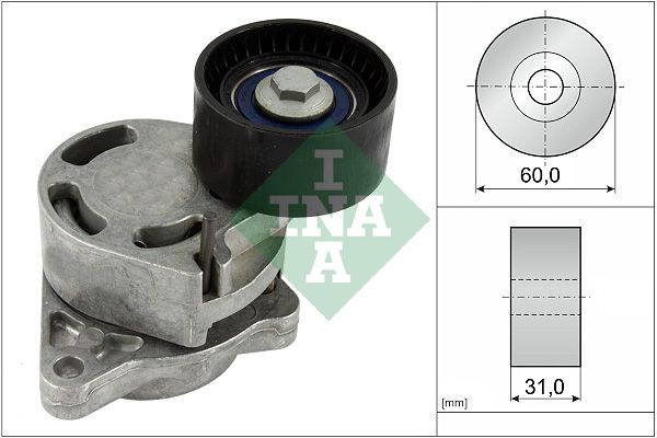 INA Tensor, correia trapezoidal estriada 534 0317 10 INA 534 0317 10 originais Tensor da correia Opel Movano Van x70 custo