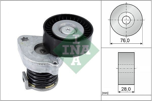 INA Tensor, correia trapezoidal estriada 534 0370 10 INA 534037010 Tensor da correia Mercedes-Benz W204 preço