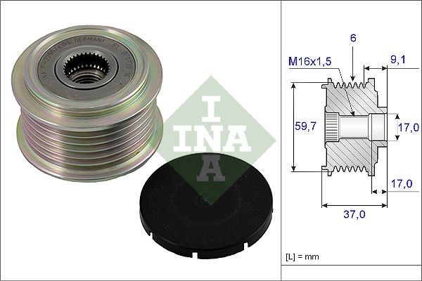 INA Dynamopoelie 535 0017 10 INA 535001710 Dynamo poelie Ford Mustang MK5 prijs