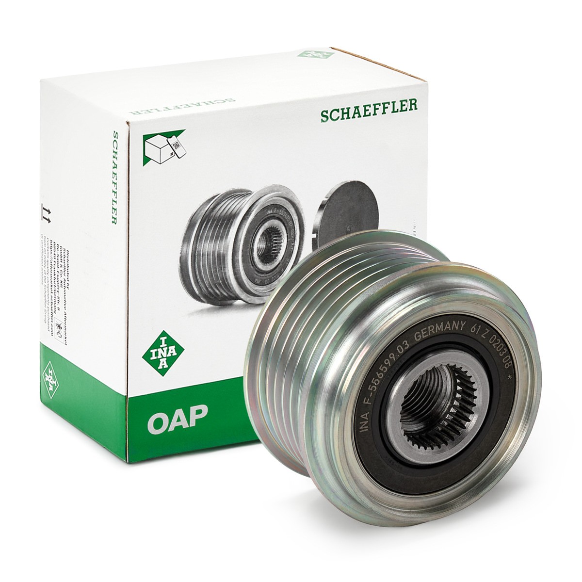 INA Roda livre do alternador 535 0028 10 INA 535 0028 10 Polia do alternador RENAULT SANDERO / STEPWAY originais