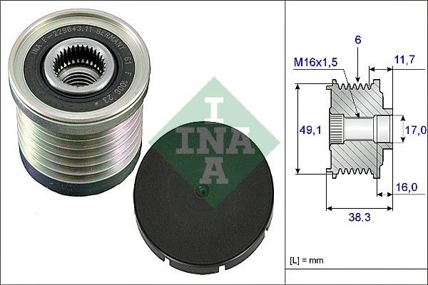 INA Ελεύθερη περιστροφή γεννήτριας 535 0030 10 INA 535 0030 10 Μεμονωμένα εξαρτήματα Nissan 370 Z Coupe φθηνά