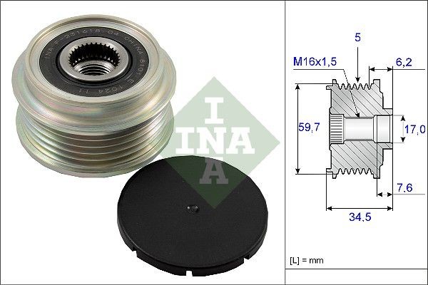 INA Dynamopoelie 535 0034 10 INA 535 0034 10 Dynamo poelie Chrysler LE BARON goedkoop