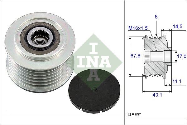 INA Generatorfreilauf 535 0052 10 INA 535 0052 10 Generatorfreilauf