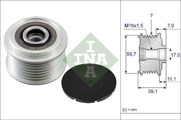 INA Vapaakytkin 535 0053 10 535 0053 10 INA Laturin osat NISSAN PICK UP
