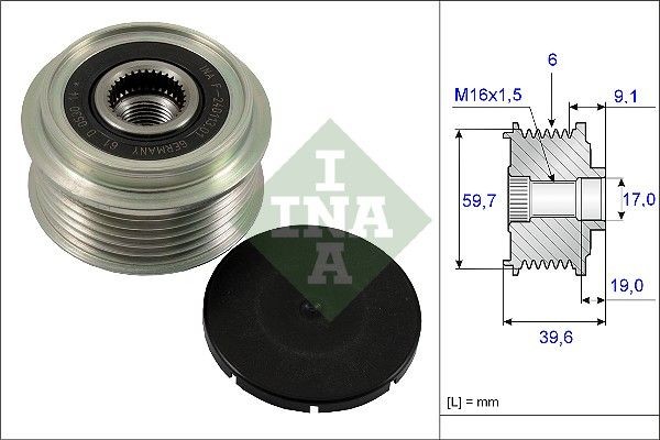 INA Dispositivo ruota libera alternatore 535 0065 10 INA 535 0065 10 Puleggia alternatore Opel Frontera B prezzo