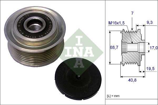 INA Dispositivo ruota libera alternatore 535 0079 10 INA 535 0079 10 Ricambi alternatore KIA Stinger Van / Hatchback (CK) originale prezzo