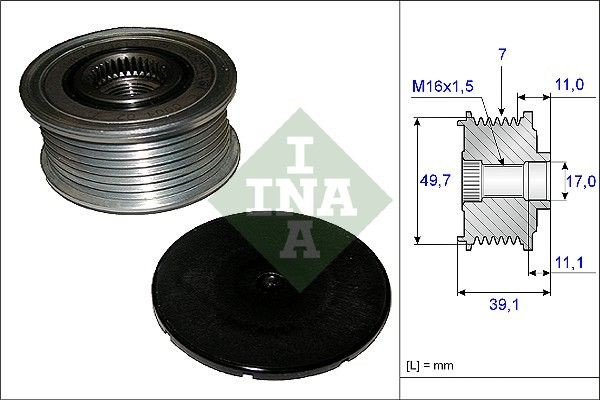 INA Frihjulskoppling, generator 535 0084 10 INA 535 0084 10 Reparationssatser Mercedes W220