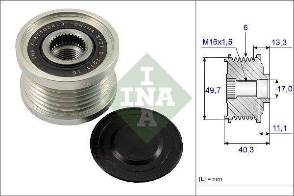 INA Vapaakytkin 535 0093 10 535 0093 10 INA Laturin osat NISSAN PICK UP