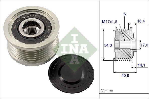 Generatortomgang INA 535 0112 10 INA 535 0112 10 Frihjul generator FIAT DUCATO 2024