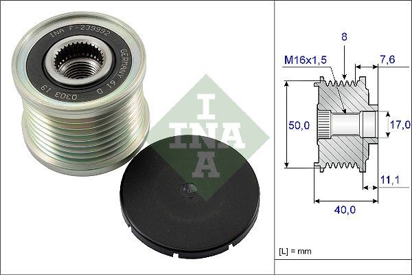 INA Generatortomgang 535 0119 10 INA 535011910 Reimhjul dynamo Mercedes 470 pris