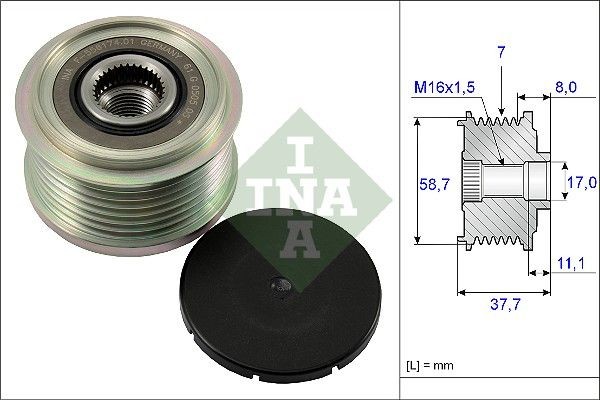 INA Frihjulskoppling, generator 535 0128 10 INA 535 0128 10 Reparationssatser MAZDA CX-5 II (KF) 2022