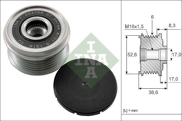INA Poulie roue libre, alternateur 535 0137 10 INA 535013710 Poulie d'alternateur Nissan X-Trail T30 prix