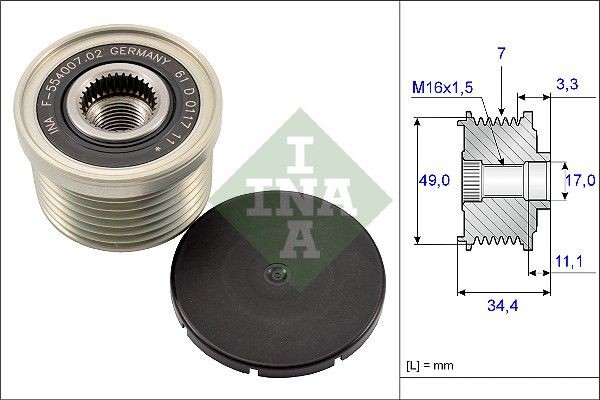 INA Vapaakytkin 535 0164 10 VW TIGUAN laturin vapaakytkin INA 535 0164 10