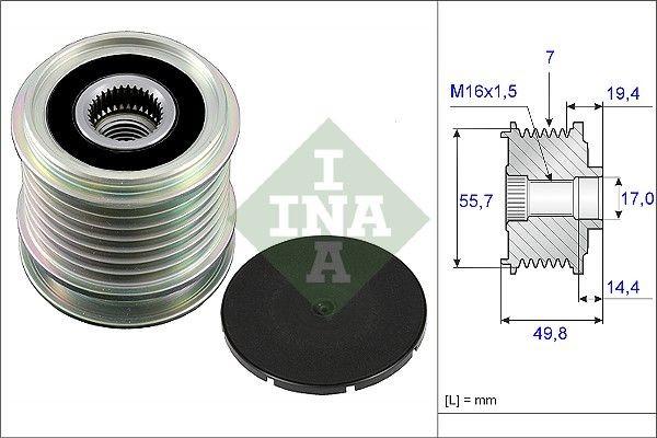 INA Dispositivo ruota libera alternatore 535 0165 10 INA 535 0165 10 Puleggia ruota libera CLK C209 originali prezzo