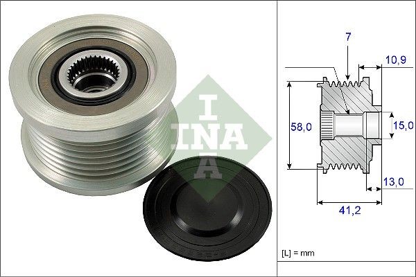 INA Roda livre do alternador 535 0173 10 INA 535 0173 10 Kits de reparação TOYOTA HILUX III Camião de plataforma/chassis (KUN1_, TGN3_, TGN2_, 2013