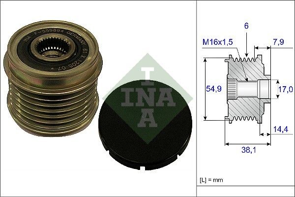 INA Poulie roue libre, alternateur 535 0176 10 INA 535 0176 10 Kit de réparation pour alternateur CITROËN Jumper II Camion plate-forme/Châssis (250) pas cher