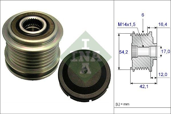 INA Ελεύθερη περιστροφή γεννήτριας 535 0181 10 INA 535 0181 10 Τροχαλία δυναμό MAZDA CX-60 (KH) σε χαμηλές τιμές