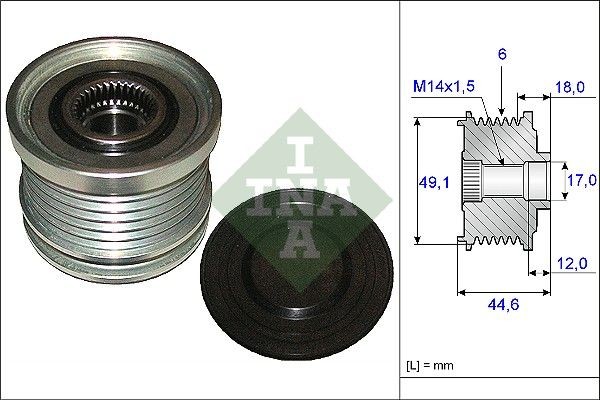 INA Generatortomgang 535 0182 10 INA 535018210 Frihjul generator BMW X2 originale