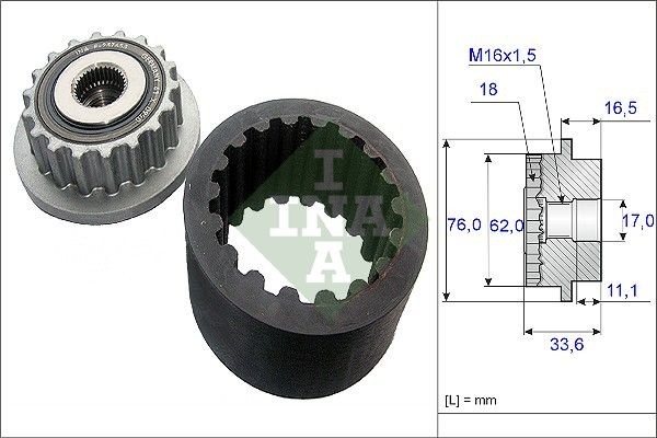 INA Flexibel koblingsmuffe-sæt 535 0186 10 INA 535018610 Ford Fiesta Mk5 Van Flexibel koblingsmuffe pris
