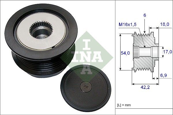INA Dispositivo ruota libera alternatore 535 0188 10 INA 535 0188 10 Puleggia frizionata alternatore Opel Frontera B prezzo