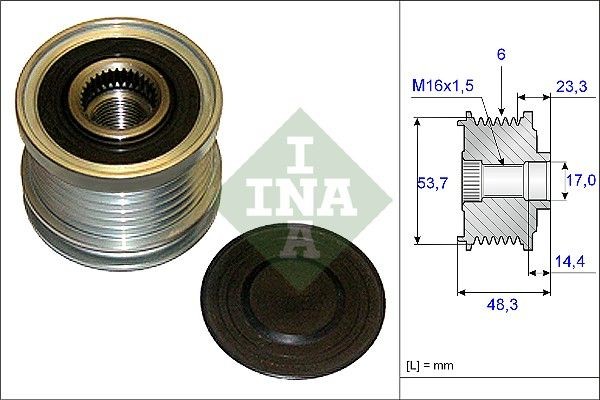 Dispositivo ruota libera alternatore INA 535 0204 10 INA 535 0204 10 costo Puleggia alternatore Opel INSIGNIA 2018