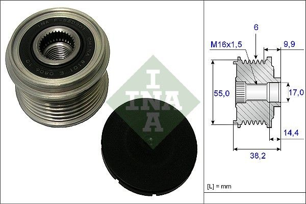 Dynamopoelie INA 535 0216 10 INA 535 0216 10 Dynamo poelie HYUNDAI ix35 2013