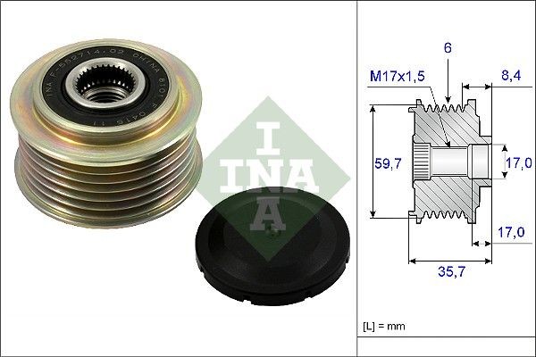 INA Generaatori vabakäik 535 0225 10 INA 535 0225 10 Üksikosad Mazda 3 bk originaal hind