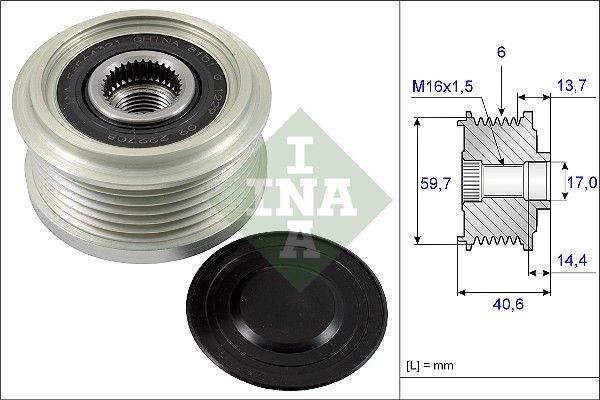 INA Dispositivo ruota libera alternatore 535 0228 10 INA 535 0228 10 Puleggia ruota libera alternatore Persona 400 Sedan (C9_S) prezzo