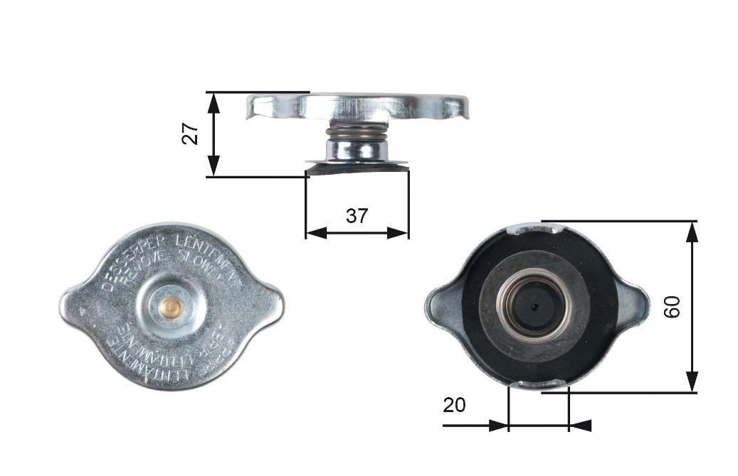 LTD Radiator cap LTD-1245000406 LTD-1245000406 LTD MINI pressure cap