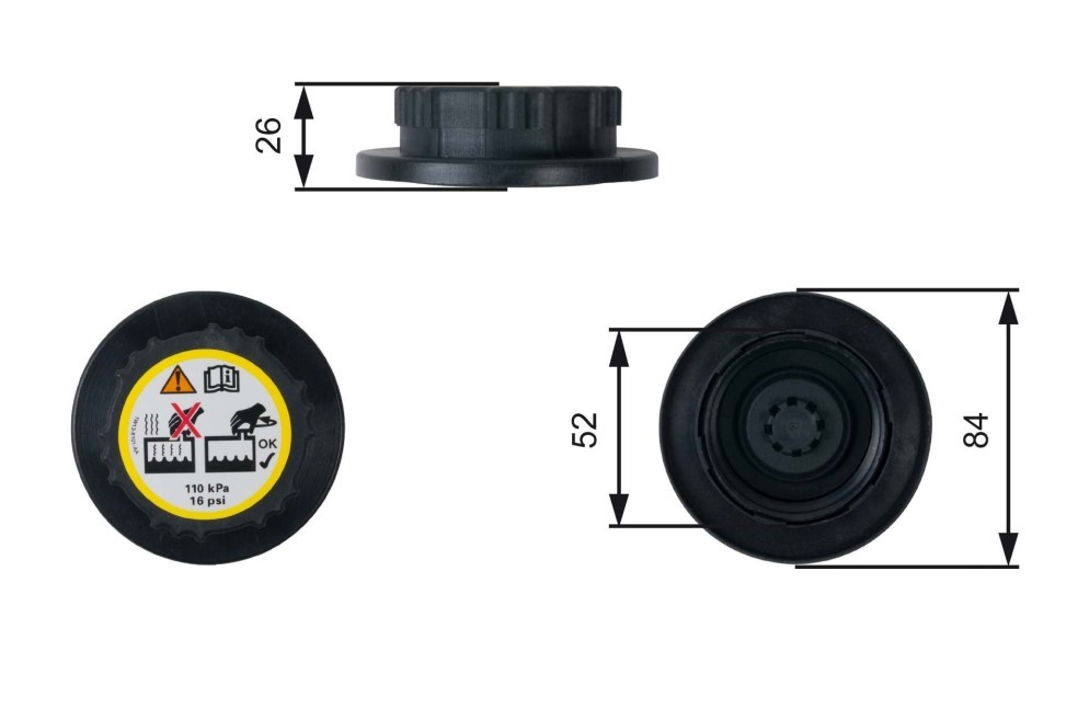 LTD Koelvloeistof dop LTD-9C3Z8101B Koelvloeistof dop LTD FORD USA LTD-9C3Z8101B