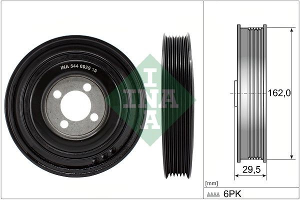 Remskive, krumtapaksel INA 544 0029 10 INA 544 0029 10 Remskive krumtapaksel CHEVROLET CORVETTE 2019