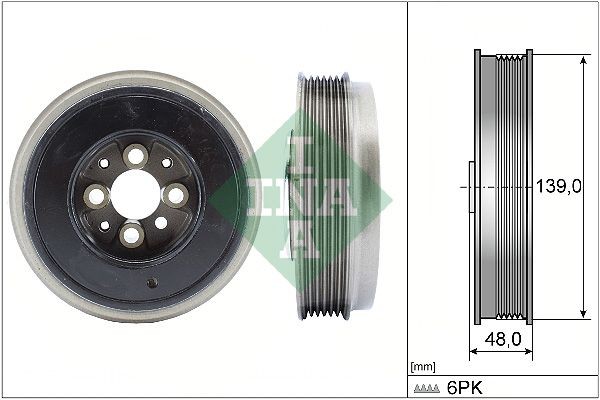 Puleggia cinghia albero a gomiti INA 544 0065 10 INA 544 0065 10 Puleggia motore Volkswagen GOLF 1999