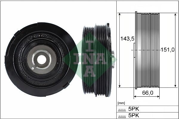 INA Polia, cambota 544 0069 10 Polia da cambota INA Ford USA EXPLORER 544 0069 10