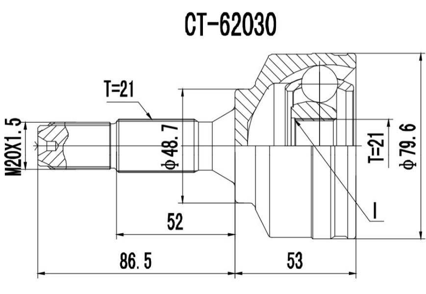 Jeu de joints, arbre de transmission PROCARO 77-CT-750 PROCARO 77-CT-750 Joint homocinétique Citroën C2 2013