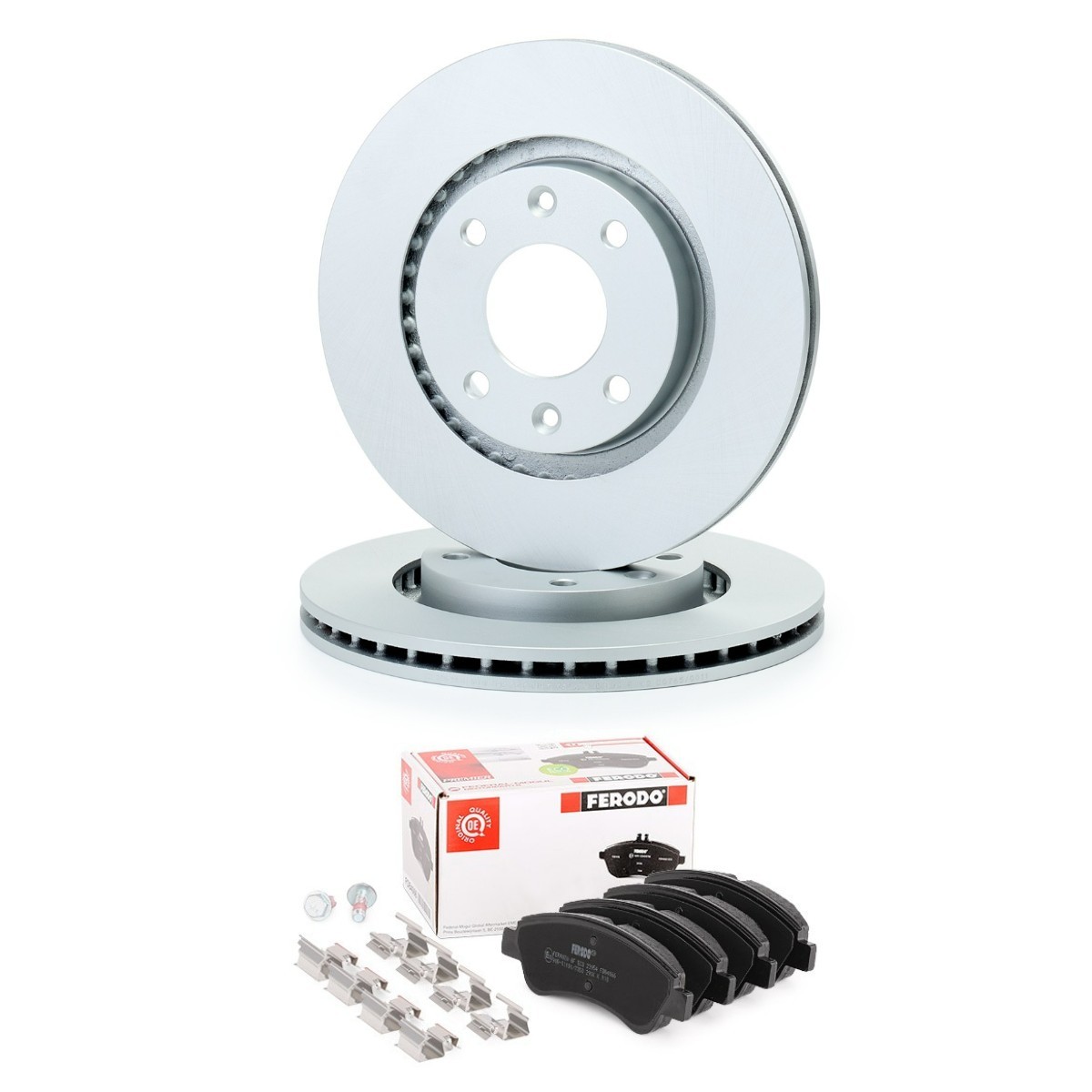 Bremseskiver og -klosser FERODO FRD3405N0002 FERODO FRD3405N0002 Bremseskiver og bremseklosser PEUGEOT PARTNER 2010