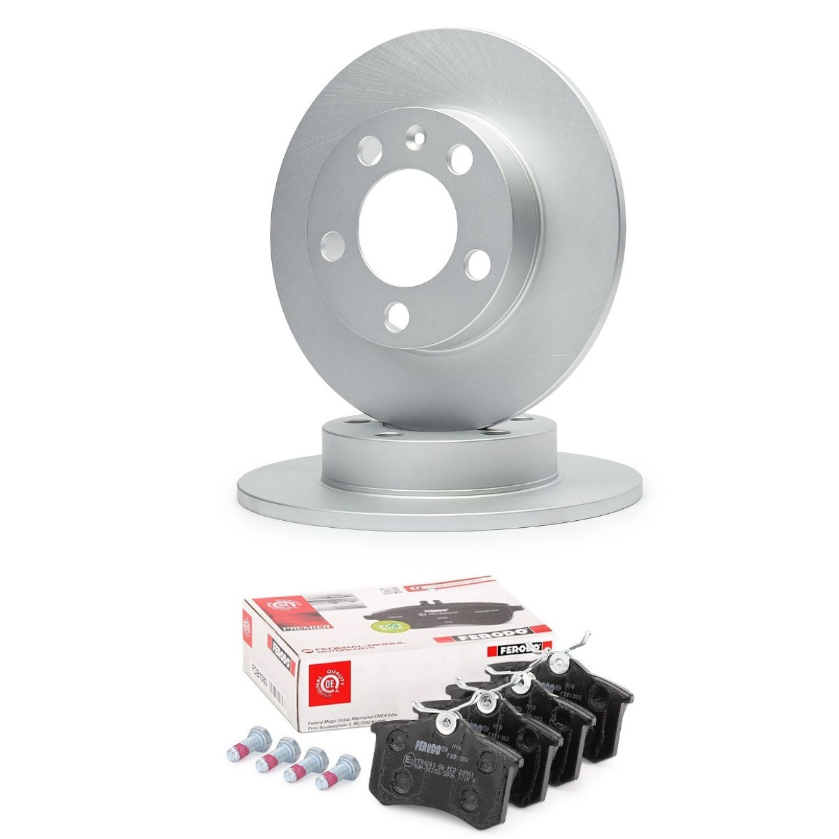 Kit de travões FERODO FRD3405N0045 FERODO FRD3405N0045 Pastilhas e discos de travão dianteiro e traseiro Volkswagen POLO 2011