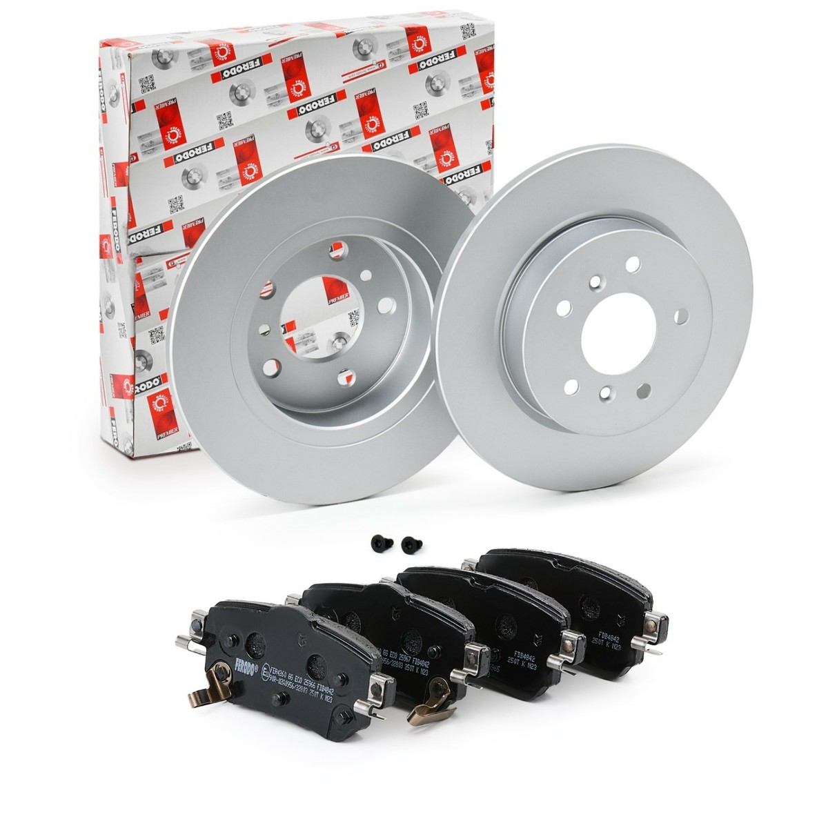 Bremseskiver og klodser FERODO FRD3405N0060 FERODO PREMIER ECO FRICTION FRD3405N0060 Bremsesæt skivebremser NISSAN QASHQAI 2014