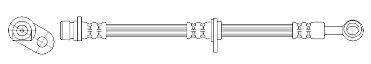 Flexible de frein K&K FT0152 K&K FT0152: Flexibles de frein Honda ACCORD 1999