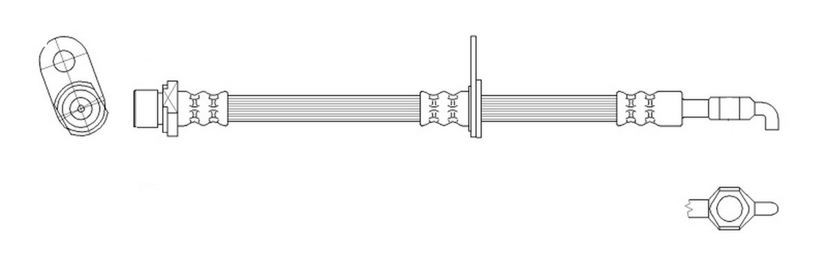 Bremseslange K&K FT0537 K&K FT0537: Bremseslange Toyota CELICA 2002