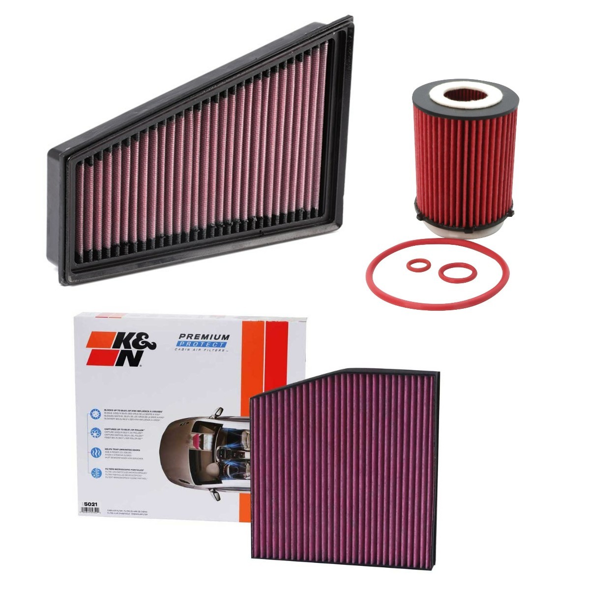 K&N Filters Filtersett KNF4055N0031 KNF4055N0031 Filtersett MERCEDES-BENZ E-Klasse K&N Filters