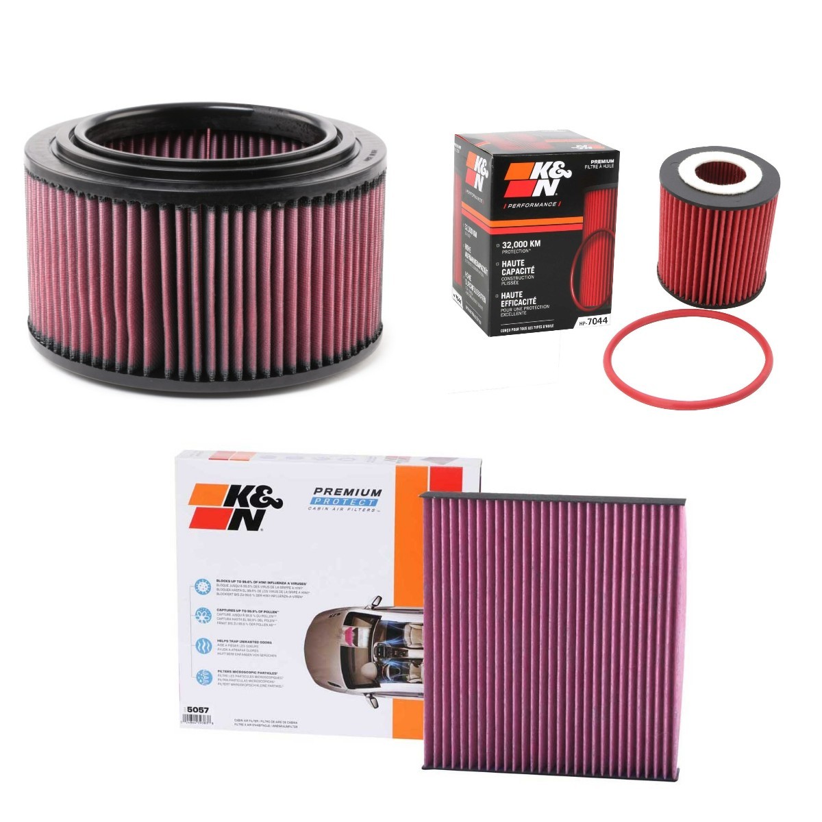 K&N Filters Filtersett KNF4055N0032 K&N Filters KNF4055N0032 Filtersett Mazda 121 DA billige