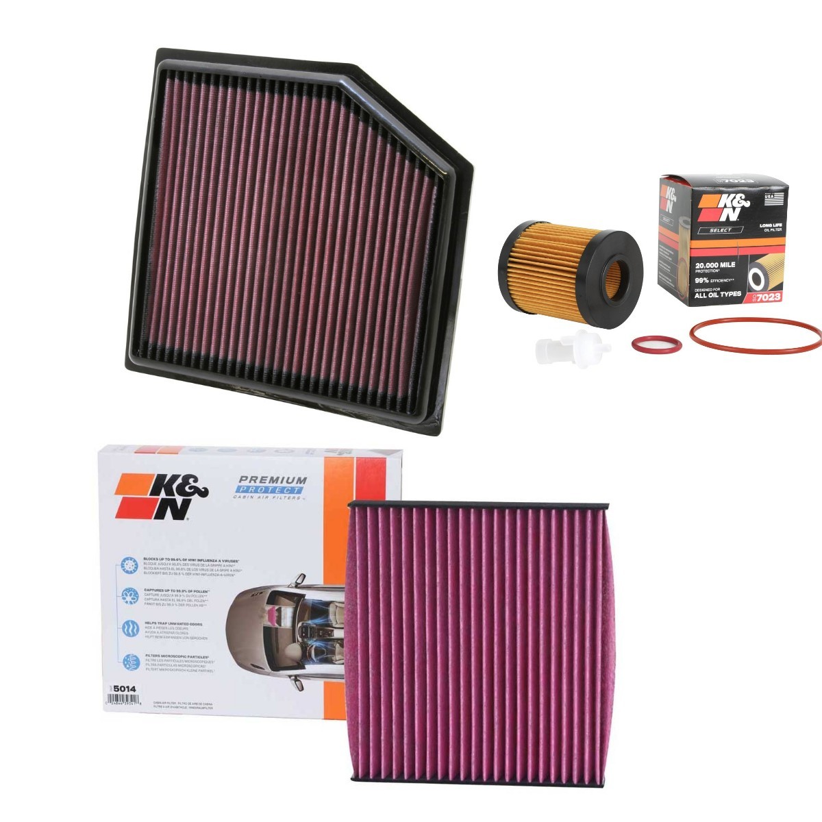 K&N Filters Filtrs-Komplekts KNF4055N0037 Filtrs-komplekts K&N Filters Jeep GRAND CHEROKEE KNF4055N0037