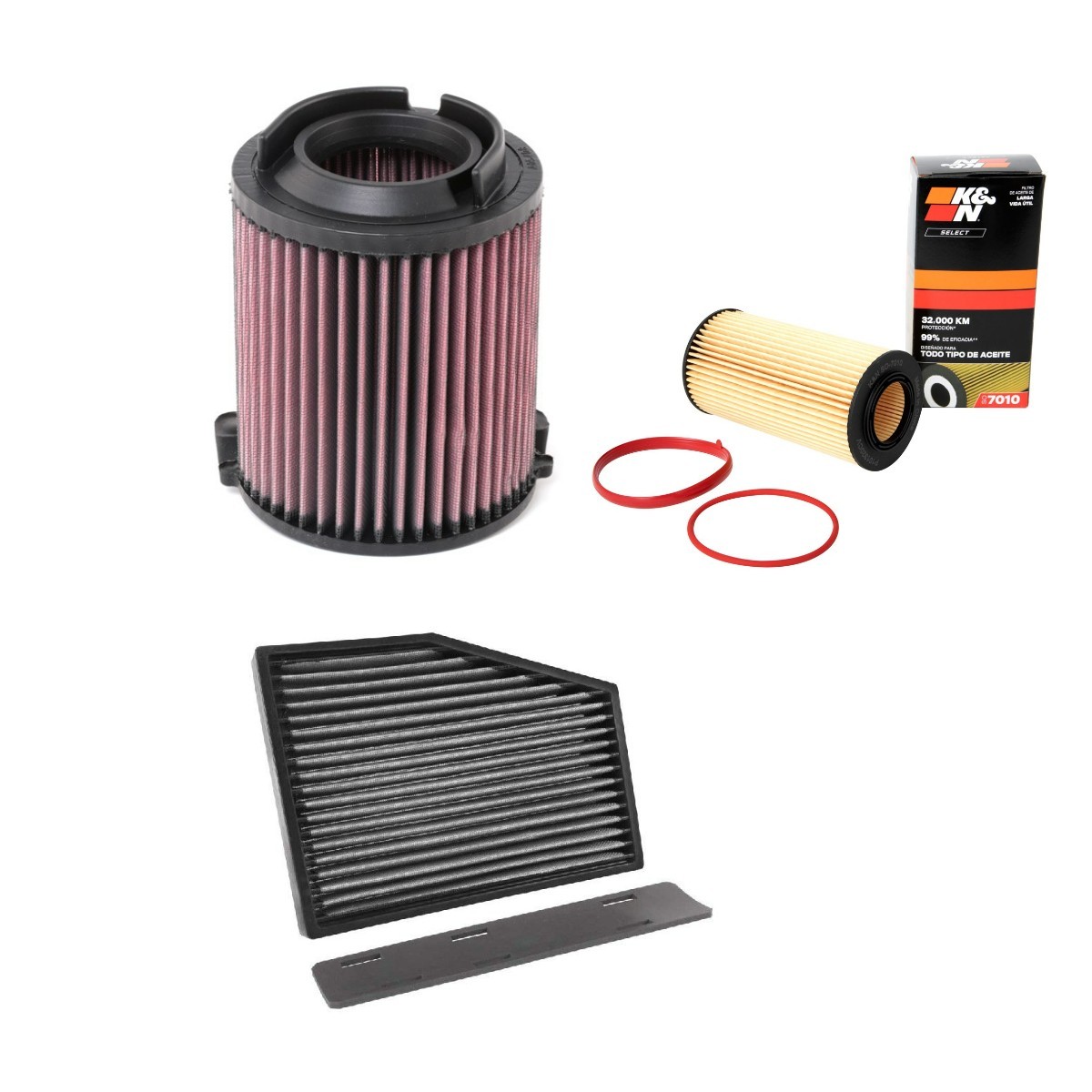 K&N Filters Kit de filtros KNF4055N0045 KNF4055N0045 Elemento de filtro VW TIGUAN K&N Filters