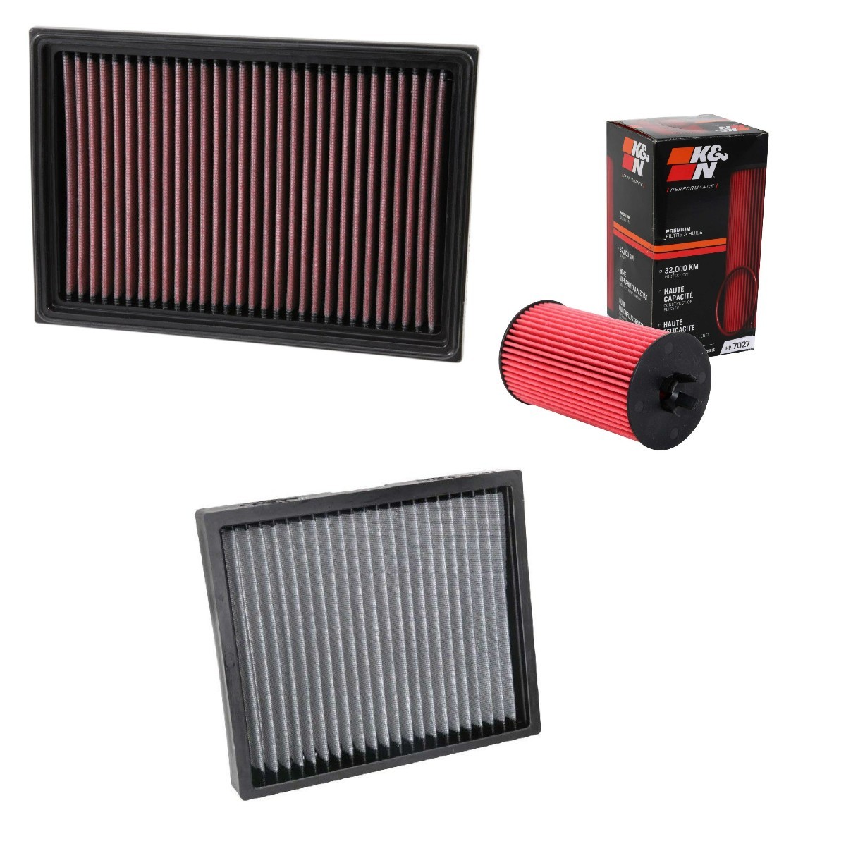 K&N Filters Kit de filtros KNF4055N0048 Elemento de filtro K&N Filters Volkswagen TIGUAN KNF4055N0048